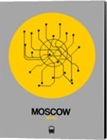 Moscow Yellow Subway Map Fine Art Print