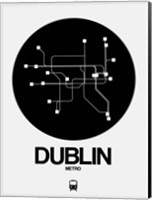 Dublin Black Subway Map Fine Art Print