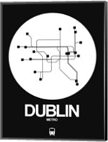 Dublin White Subway Map Fine Art Print
