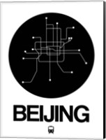 Beijing Black Subway Map Fine Art Print