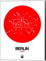 Berlin Red Subway Map Fine Art Print