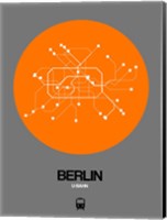Berlin Orange Subway Map Fine Art Print