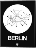 Berlin White Subway Map Fine Art Print