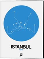 Istanbul Blue Subway Map Fine Art Print