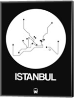 Istanbul White Subway Map Fine Art Print