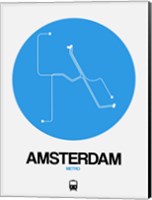 Amsterdam Blue Subway Map Fine Art Print