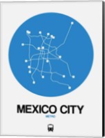 Mexico City Blue Subway Map Fine Art Print