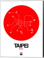 Taipei Red Subway Map Fine Art Print
