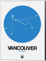 Vancouver Blue Subway Map Fine Art Print