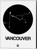 Vancouver Black Subway Map Fine Art Print