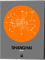 Shanghai Orange Subway Map Fine Art Print