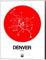 Denver Red Subway Map Fine Art Print