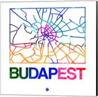 Budapest Watercolor Street Map Fine Art Print