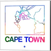 Cape Town Watercolor Street Map Fine Art Print