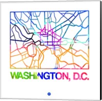 Washington D.C. Watercolor Street Map Fine Art Print