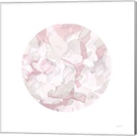 Leafy Abstract Circle II Blush Gray Fine Art Print