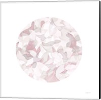 Leafy Abstract Circle I Blush Gray Fine Art Print