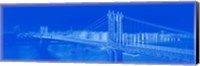Manhattan Bridge in Blue Fine Art Print