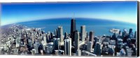 Aerial view of Chicago, Cook County, Illinois Fine Art Print