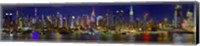 Panoramic View of Manhattan Skyline at Night Fine Art Print
