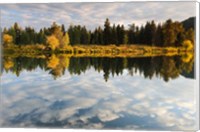 Reflection of Clouds on Water, Grand Teton National Park, Wyoming Fine Art Print