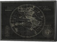 Mappemonde Etching v2 Fine Art Print