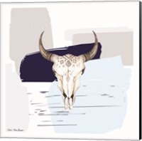 Colored Steer Head II Fine Art Print
