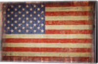 Vintage Flag on Barnwood Fine Art Print