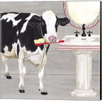 Bath time for Cows Sink Fine Art Print