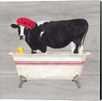 Bath time for Cows Tub Fine Art Print