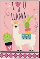 I Love You a Llama Fine Art Print