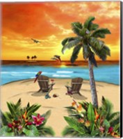 Tropical Island Sunset Fine Art Print