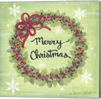 Merry Christmas Wreath Fine Art Print