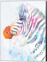 Fluorescent Zebra I Fine Art Print