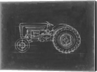 Tractor Blueprint I Fine Art Print