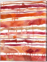 Tangerine Stripes I Fine Art Print
