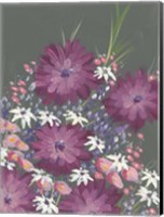 Mauve Wildflower Garden I Fine Art Print