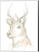Deer Cameo III Fine Art Print