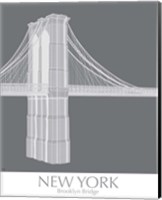 New York Brooklyn Bridge Monochrome Fine Art Print