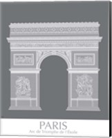 Paris Arc De Triomph Monochrome Fine Art Print