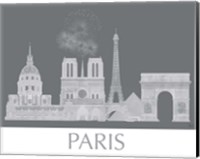 Paris Skyline Monochrome Fine Art Print