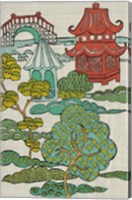 Pagoda Landscape II Fine Art Print