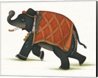 India Elephant II Light Crop Fine Art Print