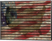 American Flag on Metal Fine Art Print