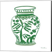 Chinoiserie IV Green Fine Art Print