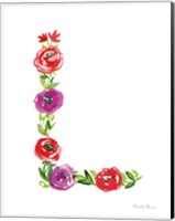 Floral Alphabet Letter XII Fine Art Print