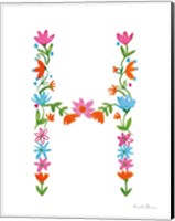 Floral Alphabet Letter VIII Fine Art Print