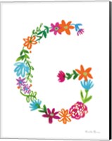 Floral Alphabet Letter VII Fine Art Print