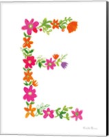 Floral Alphabet Letter V Fine Art Print