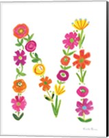 Floral Alphabet Letter XIII Fine Art Print